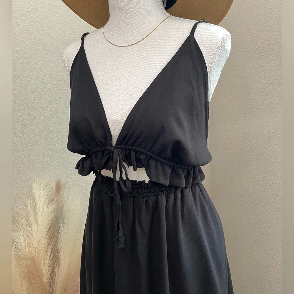 NEW Mainstrip - Black Fun Boho Vacation Destination Summer Maxi Dress - Picture 4 of 15